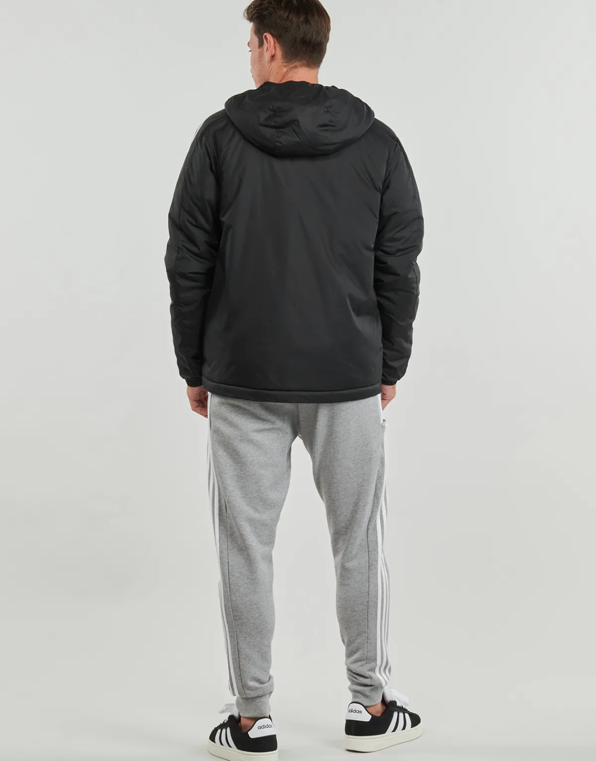 Manteaux^Adidas Sportswear - Essentials 3-Stripes Insulated Hooded Jacket Noir