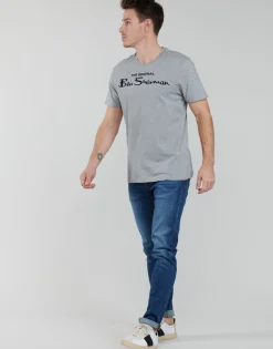 T-shirts & Polos^Ben Sherman - SIGNATURE FLOCK TEE Gris