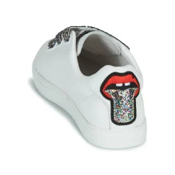 Baskets Mode^Bons baisers de Paname - EDITH GLITTER TONGUE Blanc