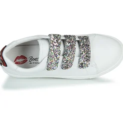 Baskets Mode^Bons baisers de Paname - EDITH GLITTER TONGUE Blanc