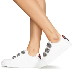 Baskets Mode^Bons baisers de Paname - EDITH GLITTER TONGUE Blanc