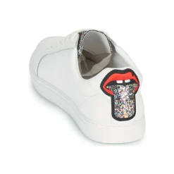 Baskets Mode^Bons baisers de Paname - SIMONE GLITTER TONGUE Blanc