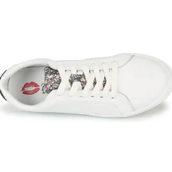 Baskets Mode^Bons baisers de Paname - SIMONE GLITTER TONGUE Blanc