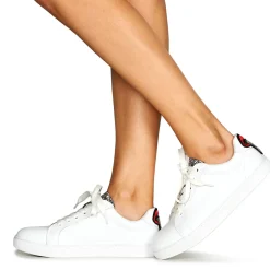 Baskets Mode^Bons baisers de Paname - SIMONE GLITTER TONGUE Blanc