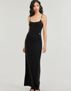Robes^Calvin Klein Jeans - LONG MODAL DRESS Noir