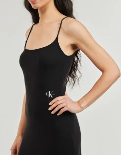 Robes^Calvin Klein Jeans - LONG MODAL DRESS Noir