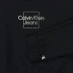 Sweats & Polaires^Calvin Klein Jeans - METALLIC BOX LOGO SWEATSHIRT Noir