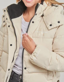 Manteaux^Calvin Klein Jeans - MONOLOGO NON DOWN SHORT PUFFER Beige