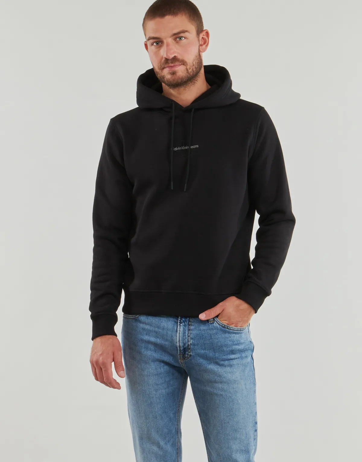 Sweats & Polaires^Calvin Klein Jeans - MONOLOGO HOODIE Noir