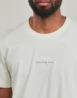 T-shirts & Polos^Calvin Klein Jeans - MONOLOGO TEE Blanc