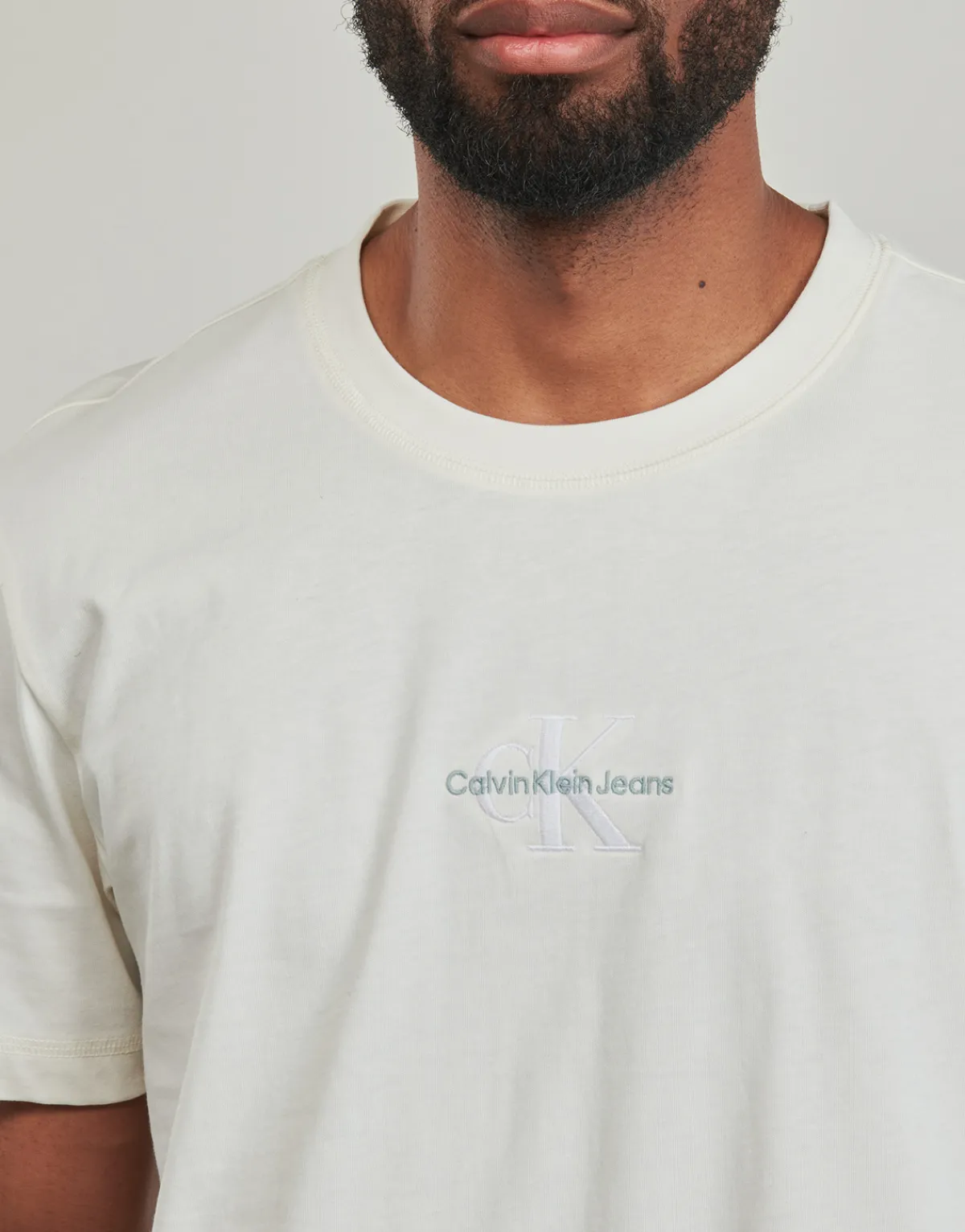 T-shirts & Polos^Calvin Klein Jeans - MONOLOGO TEE Blanc