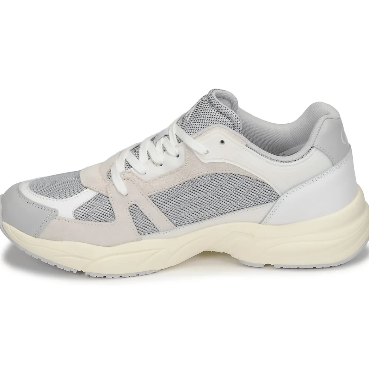 Baskets Mode^Calvin Klein Jeans - RETRO TENNIS LACEUP MIX LTH Gris