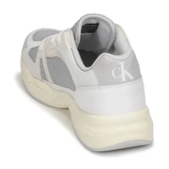 Baskets Mode^Calvin Klein Jeans - RETRO TENNIS LACEUP MIX LTH Gris
