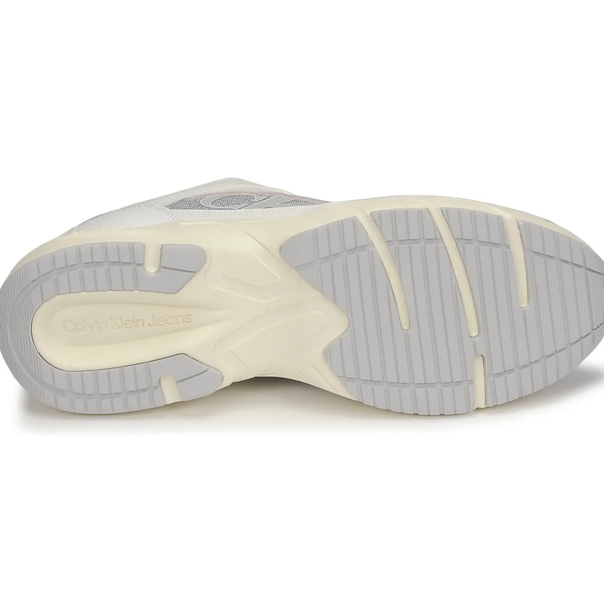 Baskets Mode^Calvin Klein Jeans - RETRO TENNIS LACEUP MIX LTH Gris