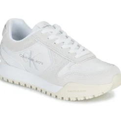 Baskets Mode^Calvin Klein Jeans - TOOTHY RUNNER IRREGULARLINES Blanc