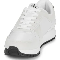 Baskets Mode^Calvin Klein Jeans - TOOTHY RUNNER IRREGULARLINES Blanc