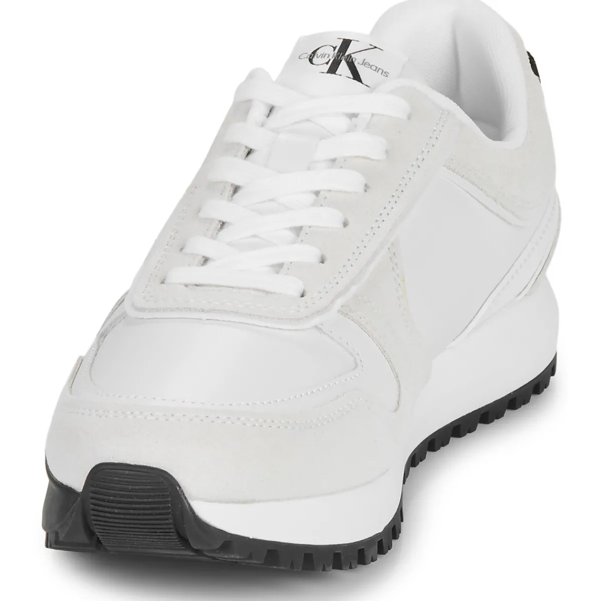 Baskets Mode^Calvin Klein Jeans - TOOTHY RUNNER IRREGULARLINES Blanc
