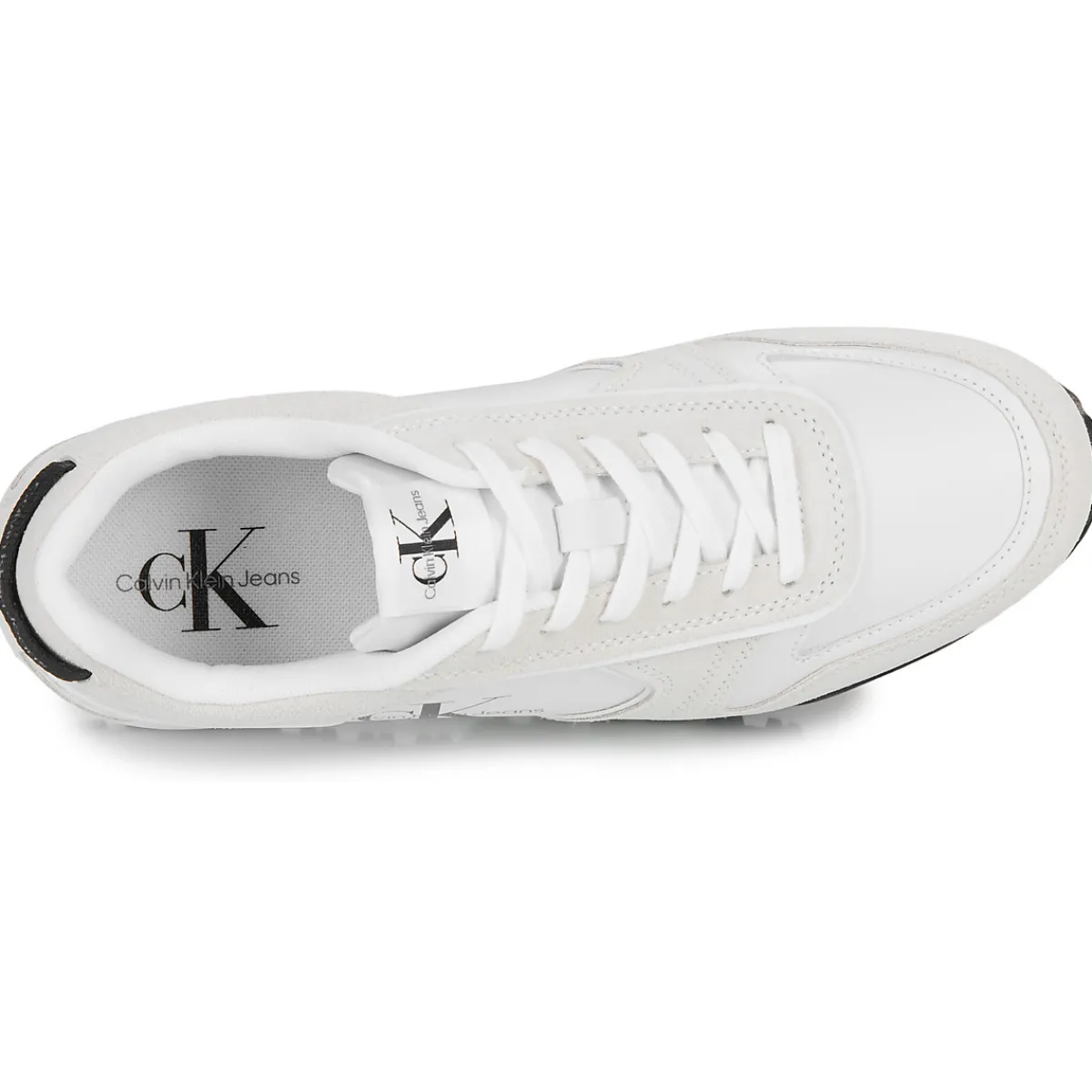 Baskets Mode^Calvin Klein Jeans - TOOTHY RUNNER IRREGULARLINES Blanc