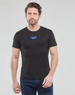 T-shirts & Polos^Calvin Klein Jeans - TRANSPARENT STRIPE LOGO TEE Noir