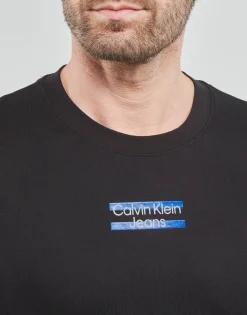 T-shirts & Polos^Calvin Klein Jeans - TRANSPARENT STRIPE LOGO TEE Noir