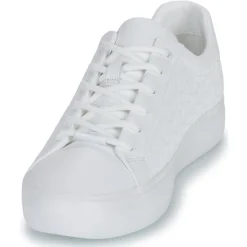 Baskets Mode^Calvin Klein Jeans - VULC LACE UP MONO PU Blanc