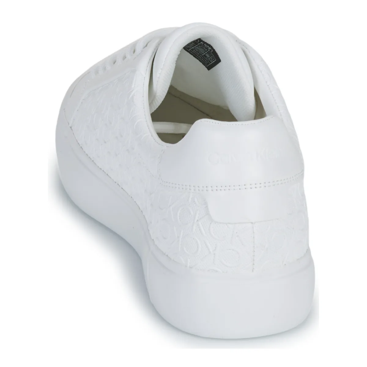 Baskets Mode^Calvin Klein Jeans - VULC LACE UP MONO PU Blanc