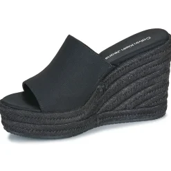 Sandales Et Nu-pieds^Calvin Klein Jeans - WEDGE ROPE SLIDE MG Noir