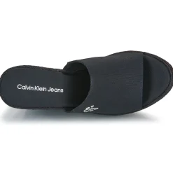 Sandales Et Nu-pieds^Calvin Klein Jeans - WEDGE ROPE SLIDE MG Noir
