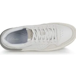 Baskets Mode^Clarks - COURTLITE 2 LO Blanc
