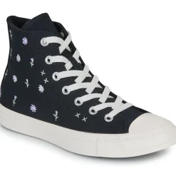 Baskets Mode^Converse - CHUCK TAYLOR ALL STAR EMBROIDERED FLOWERS Noir