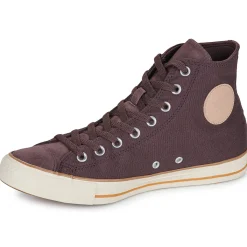 Baskets Mode^Converse - CHUCK TAYLOR ALL STAR CANVAS & LEATHER Marron