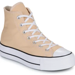 Baskets Mode^Converse - CHUCK TAYLOR ALL STAR LIFT PLATFORM Beige