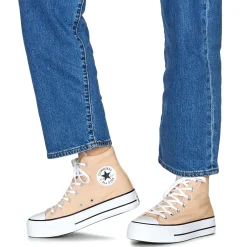 Baskets Mode^Converse - CHUCK TAYLOR ALL STAR LIFT PLATFORM Beige
