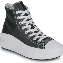 Baskets Mode^Converse - CHUCK TAYLOR ALL STAR MOVE PLATFORM LEATHER Noir