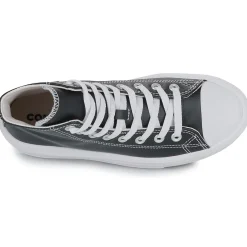 Baskets Mode^Converse - CHUCK TAYLOR ALL STAR MOVE PLATFORM LEATHER Noir