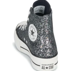 Baskets Mode^Converse - CHUCK TAYLOR ALL STAR LIFT PLATFORM GLITTER Noir