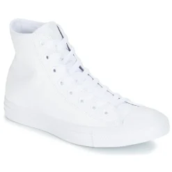 Baskets Mode^Converse - CHUCK TAYLOR ALL STAR LEATHER HI Blanc