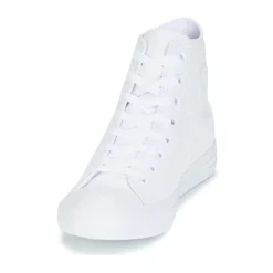 Baskets Mode^Converse - CHUCK TAYLOR ALL STAR LEATHER HI Blanc