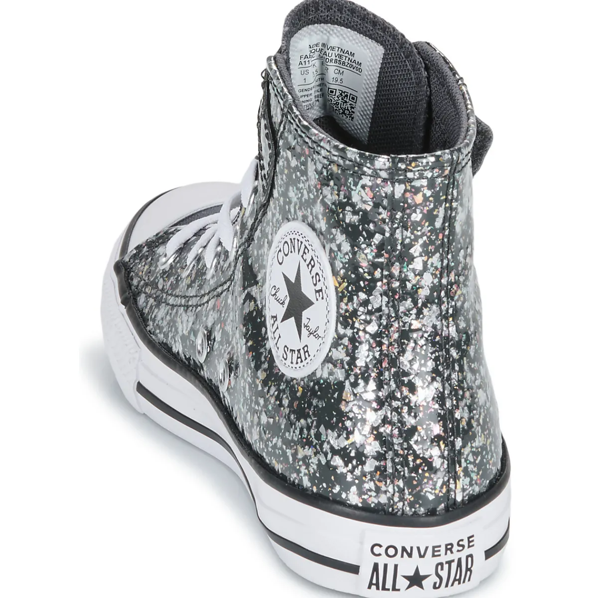 Baskets Mode^Converse - CHUCK TAYLOR ALL STAR GLITTER EASY-ON Noir