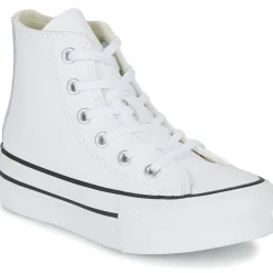 Baskets Mode^Converse - Chuck Taylor All Star Eva Lift Leather Foundation Hi Blanc