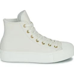 Baskets Mode^Converse - CHUCK TAYLOR ALL STAR LIFT PLATFORM GOLD Blanc