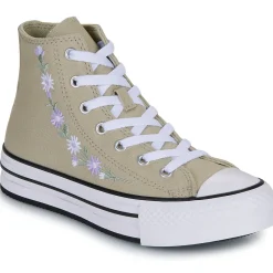 Baskets Mode^Converse - CHUCK TAYLOR ALL STAR EVA LIFT PLATFORM FLORALS Beige