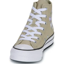 Baskets Mode^Converse - CHUCK TAYLOR ALL STAR EVA LIFT PLATFORM FLORALS Beige