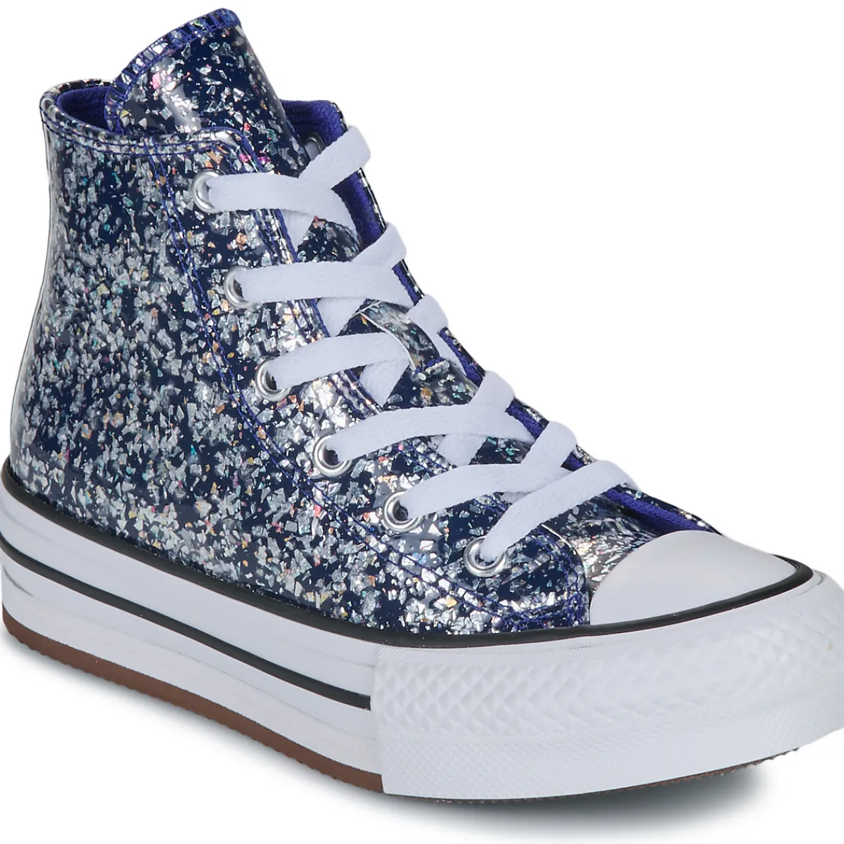 Baskets Mode^Converse - CHUCK TAYLOR ALL STAR EVA LIFT GLITTER Bleu