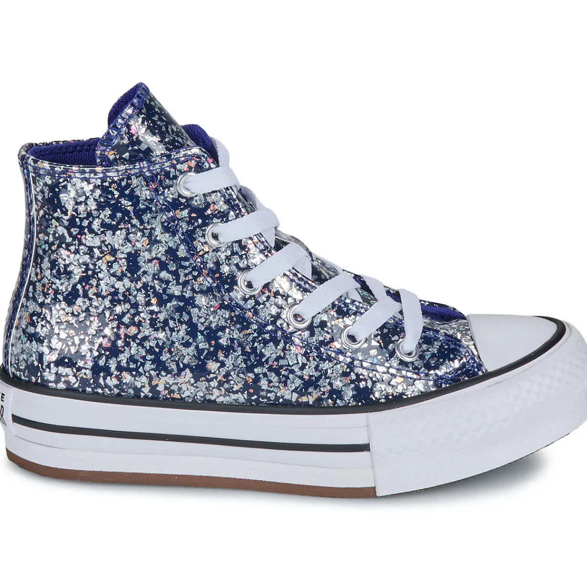 Baskets Mode^Converse - CHUCK TAYLOR ALL STAR EVA LIFT GLITTER Bleu