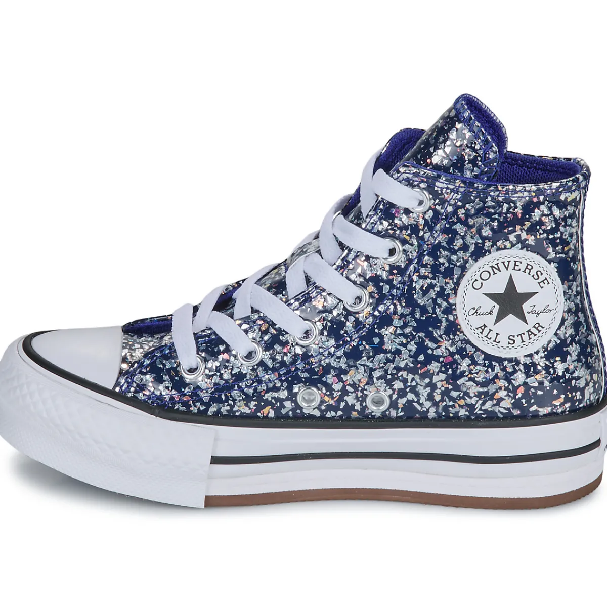 Baskets Mode^Converse - CHUCK TAYLOR ALL STAR EVA LIFT GLITTER Bleu
