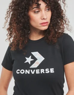 T-shirts & Polos^Converse - FLORAL STAR CHEVRON Noir