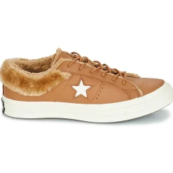 Baskets Mode^Converse - ONE STAR LEATHER OX Camel
