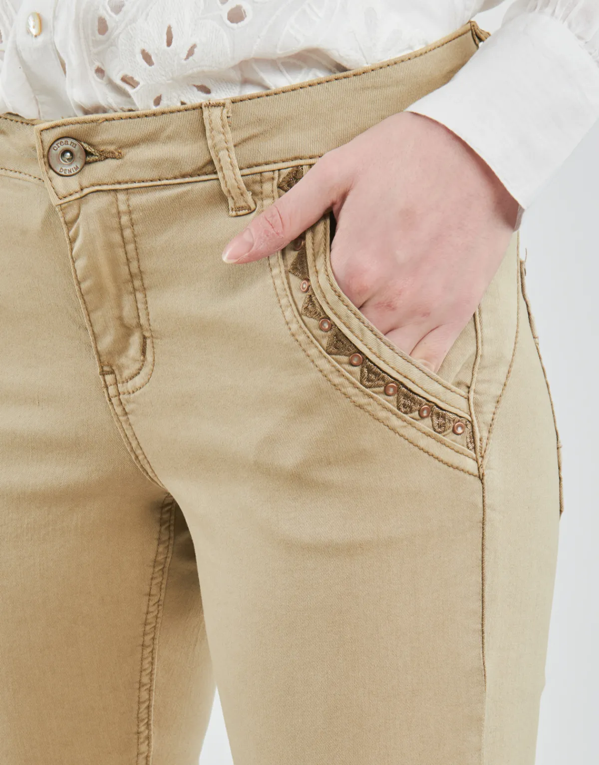 Pantalons^Cream - HOLLY TWILL PANT Beige