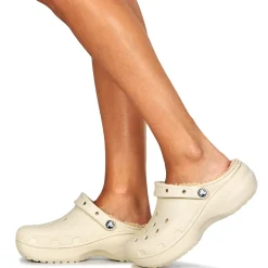 Mules / Sabots^Crocs - Classic Platform Lined Clog W Beige